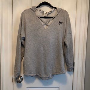 PINK hooded lightweight sweatshirt